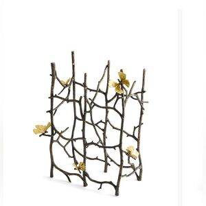 Michael Aram Gold and Brown Butterfly Branch Napkin Holder